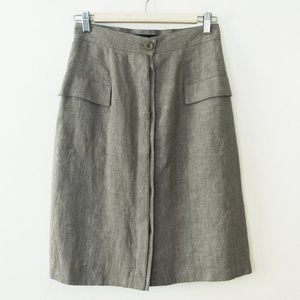 ✨ Vintage Harve Bernard Linen Button Down Skirt